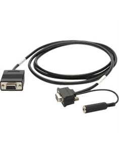 Zebra RS-232 9-Pin Female Straight Host Connector with Trigger Jack, 6ft. Straight Cable