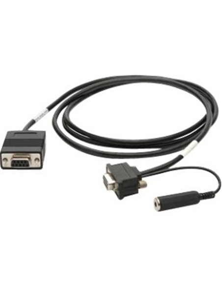 Zebra RS-232 9-Pin Female Straight Host Connector with Trigger Jack, 6ft. Straight Cable