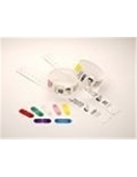 Zebra Clips for use with QuickClip Wristbands, Red