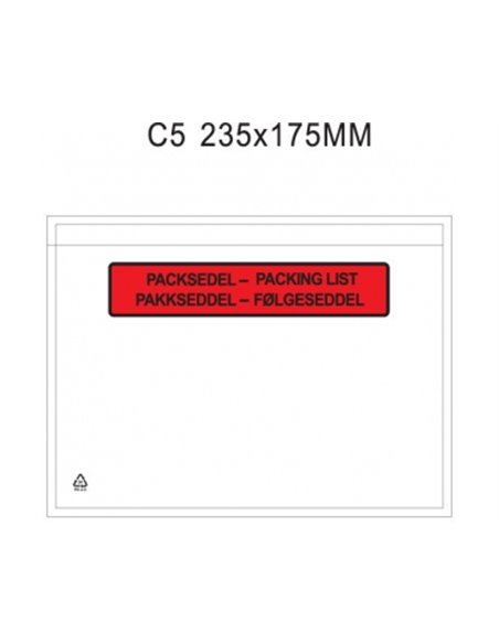 PHF Packsedel kuvert C5, "PACKSEDEL"