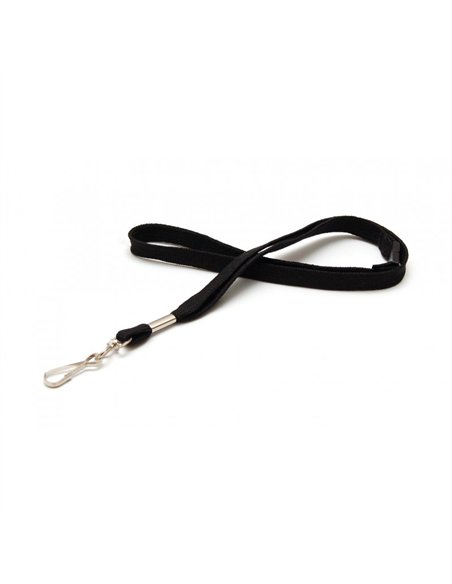 12mm POLYESTER TUBE LANYARD w. LOCKSETS + METAL SWIVEL HOOK