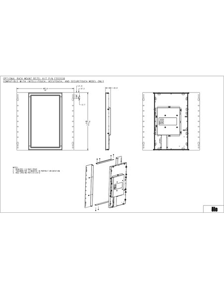 Elo 20-inch Wide Rack-mount Bezel